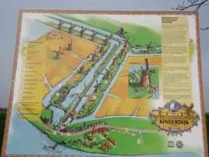 photo of map of windmills at Kinderdijk, Netherlands on www.adventuresinexpatland.com