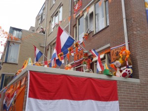 Dutch house decorated in support of Netherlands national team at Adventures in Expat Land
