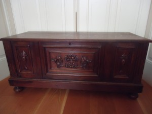 Dutch late 19th century carved chest on www.adventuresinexpatland.com